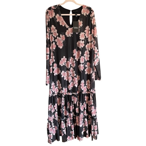 ULLA POPKEN Maxi
Tiered Layered Floral Dress-Size 20/22-Lined-Long Sleeves NWT - Picture 2 of 12
